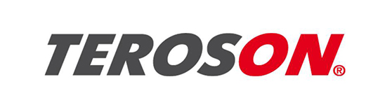 Logo von Teroson, bestehend aus dem Schriftzug "TEROSON" in Grau und Rot, wobei das "O" im Wort rot hervorgehoben ist.